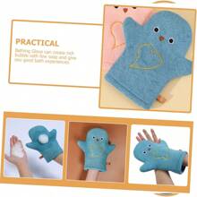 2 件装浴巾、身体磨砂手套、沐浴海绵、儿童/婴儿沐浴手套、足部去角质剂、沐浴泡沫手套、柔软清洁手套 - 彩色 - 查看 7