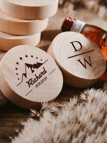 1/3/Customizable Bamboo Bottle Opener With Name And Date, Suitable As Wedding Gifts, Can Be Used As Handmade Magnetic Bottle Opener, Fridge Magnet, Wedding Favors, Multi-Functional Wooden Bottle Opener Suitable For Guests, Ideal Wedding Souvenirs