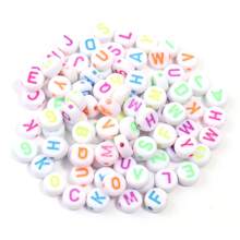 100pcs/Pack Acrylic Square & Flatround Letter Loose Beads, Fashion Cute Colorful Plated, Neon Colors, Multi-Choice For DIY Bracelets, Necklaces, Jewelry, Phone Charms, Keychains Making, Wholesale Beads