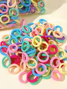 Colored Hair Bands For Girls, 100/500/1000pcs/Pack, Polyester Nonwoven Fabric, Mixed Colors - Perfect Gift For Students