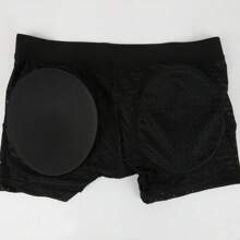 Breathable Padded Underwear For Mens Butt Lifter Boxer Briefs Shorts Hip Enhancer Pants Booty Boyshorts Buttock Push Up Body Shaper Shapewear Underpants Knickers Panties - Black - View 10
