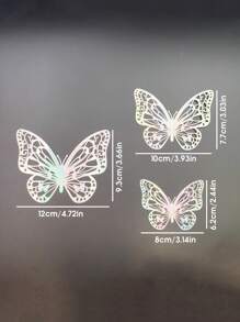 12pcs/Set 3D Hollow Butterfly Wall Stickers, Cake Decor, Wedding Decor, Home Living Room Decor Gifts Birthday Graduation Home Decor Wall Decor Bathroom Decor Bedroom Decor Room Decoration Stuff House Decor Home Decor Living Room Wall Paper Personalised Stickers School Decor School Surprise Dormitory Decor Back To School