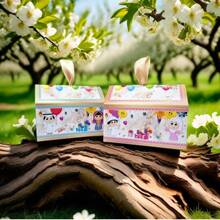 1pc/2pcs/6pcs/10pcs Holiday, Cute Candy Gift Balloons, Small House Satin Ribbon Small Gift Box, Marble Retro Pattern, Creative, Party Decoration Box, Reusable, Candy Box, Snack Box, Small Gift Box For Friends And Classmates - Multicolor - View 2