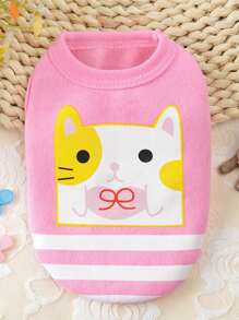 1pc Spring Fleece Puppy Outfit, Cute Frog Design For Small Dogs Like Chihuahua, Kitten, Teacup Dog, Teddy Pet Clothes - Coral Pink - View 6