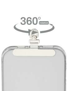 Phone Tether Tab,360° Rotatable Ultra-Thin 0.2mm Bending Design Universal Stainless Steel Phone Lanyard Metal Patch
