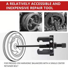 Harmonic Balancer Puller Pulley Crank Removal Kit Engine Motor Rod Auto LS GM - Black - View 7