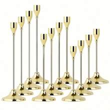 Juego de candelabros de metal: Candelabros de metal elegantes para mesa, lacados, con tema romántico, adecuados para festivales, Pascua, centros de mesa de bodas, eventos, fiestas, cumpleaños y decoración del hogar (velas no incluidas) - Regalo para graduación