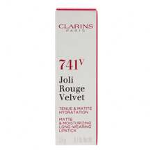 Clarins Joli Rouge Velvet Matte & Moisturizing Long Wearing Lipstick 741V Red Orange 3.5g - 741V Red Orange - View 3