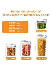 48 piezas de organización y almacenamiento, recipiente apilable para almacenar dulces con tapa, caja sellada de almacenamiento de alimentos reutilizable multifuncional para harina, azúcar, frutas secas y pastas, organizador y almacenamiento de cocina, accesorios de cocina, decoración y accesorios de cocina, regalos para mujeres, aparatos de cocina, almacén local