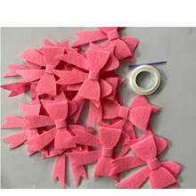 1 String Of Pink Rose Red Bow Hand-Woven Tape Pull Flower Banner Decoration, Bow Pull Flag Wedding Layout, Wedding Background Arch Decoration, Popular Layout Decoration, Non-Woven Bow Background Wall Decoration, Suitable For Birthdays, Festivals, Party Decorations, Holiday Party Gifts - Multicolor - View 14