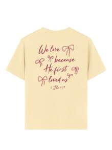 A Casual Printed Round Neck Pullover Short Sleeved T-Shirt For Girls And Young Children In Summer - Sweet Bow Art Style T-Shirt Inspires Imagination And Self-Expression! Kids Clothes Girls Graphic Tees Summer Tops Tween Girl Clothes