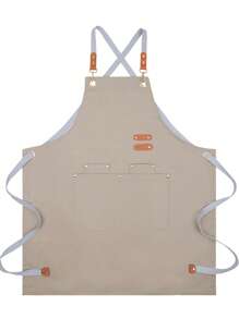 1 pezzo Grembiule in tela impermeabile all'ingrosso, adatto per caffetterie, cucine, uso domestico, vestiti da lavoro altamente attraenti, grembiule in denim per casa, ristoranti, falegnami