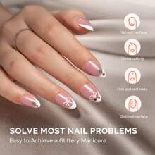 7 In 1 Clear Builder Gel Polish 15ml, All-In-One Nail Enhancement For Strong, Long-Lasting Nails, For Nails Strengthener Extension Gel Rubber Base Gel Polish - 無色 - 查看 4