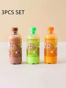 TOCHAIN 1 件/2 件/3 件随机彩色创意设计纸盒果汁瓶形状橡皮擦，高品质学生文具礼物，学校用品返校