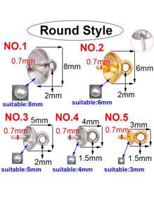 30 pezzi Cappucci di perle in acciaio inossidabile, fermagli, ganci, perline con foro superiore, tappi, accessori per la creazione di gioielli fai-da-te, charms e connettori - Argento - Visualizzare 3