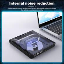 7in1 External USB 3.0 DVD CD  Writer Drive Burner Reader Player For Laptop PC - Black - View 10