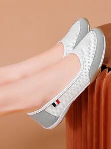 Zapatos planos casuales para mujer, cómodos con suela blanda y talla grande, best-sellers de loafers transpirables y antideslizantes, nuevos zapatos de caminar cómodos de unicolor para primavera/verano