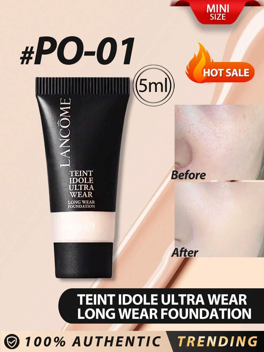 Lancôme 兰蔻[迷你]TEINT IDOLE ULTRA WEAR 持久粉底液 #PO-01 5ml / 可叠加全覆盖粉底液 - 持久防水 - 自然哑光效果 - #PO-01 5ml - 查看 1