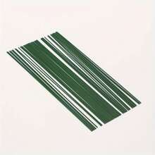 100 件装仿真花植物茎铁丝手工制作 DIY 材料配件 - 綠色 - 查看 7