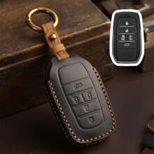 1pc Handcrafted Genuine Leather Key Holder, Suitable For Toyota Sienna, Previa, Alphard, Vellfire, Creative Car Key Pouch - one-size - View 14