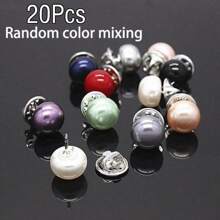 10/20 Stücke Knöpfe ohne Nähen, Faux Perlmutt Druckknöpfe, schwarz & weiß, vielseitige Brosche DIY Dekoration, ohne Nähen erforderlich