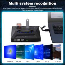 7in1 External USB 3.0 DVD CD  Writer Drive Burner Reader Player For Laptop PC - Black - View 8