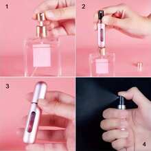 1pc Mini Refillable Portable Car Perfume Bottle, Aluminum Mist Sprayer Fragrance Atomizer For Travel - Multicolor - View 4
