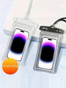 2 Stücke wasserdichte Handytasche, wasserdichte Handytasche mit Touchscreen, geeignet für Strand, Kreuzfahrt und Reisen, Schwimmen, Rafting, Radfahren, Bergsteigen, Camping, Wandern, Unterwasserfotografie, Tauchen, spezielles Regenschutz-Handyhülle für Outdoor, geeignet für alle Handy