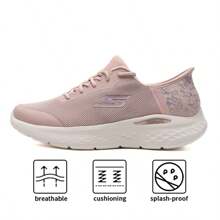 Skechers Giày chạy bộ GO RUN LITE dành cho nữ, giày thể thao nhẹ thường ngày để tập luyện thể dục trong nhà/ngoài trời, kiểu dáng số 129449 - Màu Hồng baby - Xem 1