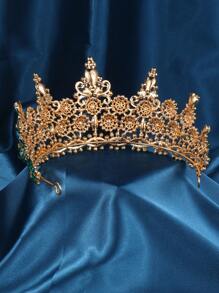 Baroque Queen Crown, Rhinestone Wedding Bridal Crown And Headpiece Crystal Headband, Suitable For Birthday, Prom, Pageant, Halloween, Christmas, Ramadan And Other Festival Headpiece Decoration - Multicolor - View 11