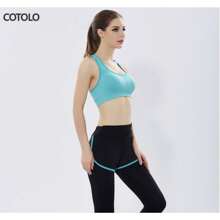 TRUMOVE Brassiere Deportivo para Mujer de Secado Rápido Antichoque Sin Armazón con Elasticidad para Yoga y Gimnasia Ropa Deportiva Superior para Mujer,top deportivo mujer,ropa deportiva de mujer,tops deportivos para mujer,top deportivo,tops de mujer,gym,brassieres de mujer - Azul menta - Ver 5