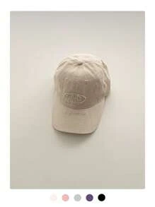 1 件宽边棒球帽，可爱男女通用运动帽 - M磨毛字母刺繡 - 查看 15