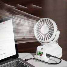 4-Speed Spray Fan With Charging Capability, Mini Fan With Pedestal Clip, Suitable For Home And Office Use, Compact For Outdoo