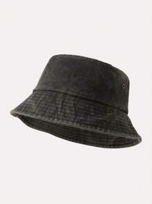 1 pieza Sombrero de cubo de unicolor y transpirable con perforaciones, adecuado para primavera, verano y otoño, sombrero de sol para hombre para uso diario al aire libre. Sombrero de verano adecuado para actividades al aire libre en verano como senderismo y pesca