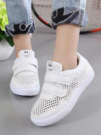 1 par pojkar mesh ventilerande sneakers, mjuk botten, fritidssportskor, för sommaren