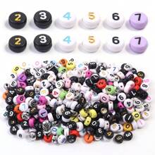 100pcs/Pack Acrylic Square & Flatround Letter Loose Beads, Fashion Cute Colorful Plated, Neon Colors, Multi-Choice For DIY Bracelets, Necklaces, Jewelry, Phone Charms, Keychains Making, Wholesale Beads