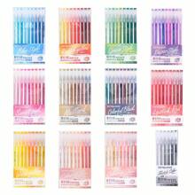 186pcs Set Morandi Gradient Color Neutral Ballpoint Pen, 0.5mm Transparent Barrel, Suitable For Drawings, Highlighting, Can Be Used As Arts & Crafts, Holiday, Birthday, Back-To-School Gifts, Party Favors - Multicolor - View 15