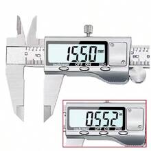 Paquímetro Digital Eletrônico de Aço Inoxidável de 6 Polegadas / 150mm, Micrômetro de Metal de Medição