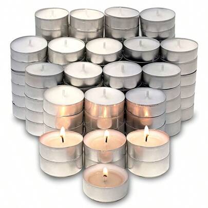 10-100pcs Large Thick Candles, 4-Hour Smokeless Paraffin Wax Candles, Romantic Large Candles, Wax Seal Warmer, Smokeless Odorless, Suitable For Birthday Party, Outdoor Wedding, Indoor Dinner Atmosphere