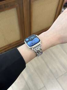 1 pièce bracelet de montre avec strass chien mignon ciel étoilé métallique compatible avec 38/40/41/42/44/45/49/46mm Ultra 2/Ultra/SE/10/9/8/7/6/5/4/3/2/1 pour femmes