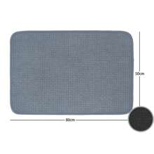 1pc 40*60/50*80cm Chenille Woven Floor Mat Non-Slip Absorbent Bathroom Mat