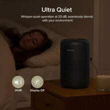 Purificador de aire HEPA para recámara, elimina humo, A11ergies, caspa, cabello y olores, portátil con esponja de fragancia, modo de sueño y control de velocidad, AC300 (negro) - 1 - Ver 5