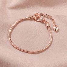 1pc Large Hole European Pearl Copper Chain 19cm Lobster Buckle Bracelet Basic Chain DIY Bracelet Accessories Bracelet