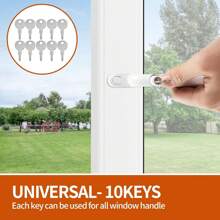 10 X  UPVC Universal Window Handle Inline Locking  Double Glazing White 40mm (Pack Of 10) - 10pcs - View 5