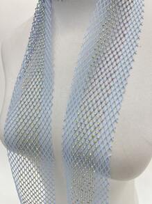 1pc Women's Accessory Diamond Decor Small Scarf, Can Be Worn With Dresses Or As Waist/Head Belt For Different Occasions