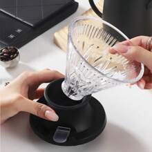 Reusable Coffee Dripper, Clever Cup, Coffee Filter, Can Filter Coffee, Tea And Juice, Model V01 Suitable For 1-2 Servings And V02 Suitable For 1-4 Servings, Barista Hand Drip Coffee Tool, Suitable For Kitchen, Bar, Outdoor, Cafe, Resin Material Anti-Drop And Durable - Black - View 6