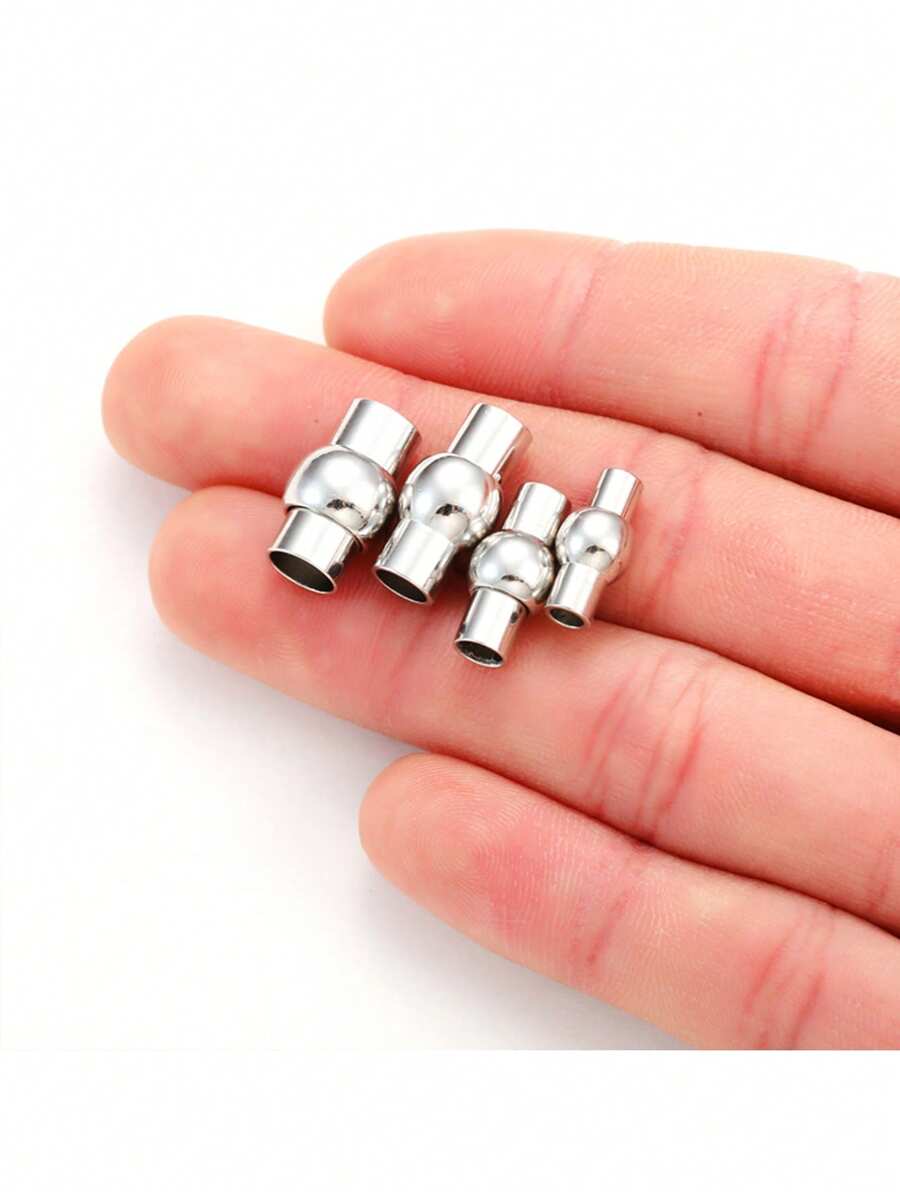 5pcs/Pack Multisized Magnetic Clasp Leather Cord Connectors For DIY Bracelet Necklace Jewelry ...