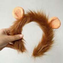 1PC/2PCS Cosplay Lion Ear Headband Woman Students Carnivals Animes Character Hairband Lion Ear Headband Plush Christmas Hair Hoop Hair Accessories - Multicolor - View 13