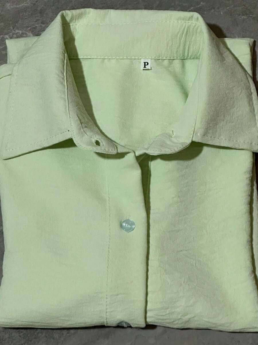 Short Sleeve Shirt In Dune Fabric - 水綠色 - 查看 1