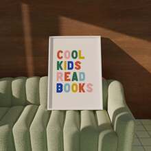 1pc, Canvas Hanging Picture, Framed Decorative Painting, Poster, Wall Art, Chic And Cool Young People Love Reading Canvas Wall Art - Bright Colors, Simple Design, Suitable For Game Rooms, Classrooms And Home Decor - Perfect For Young People's Rooms And Living Spaces Gifts Birthday Graduation